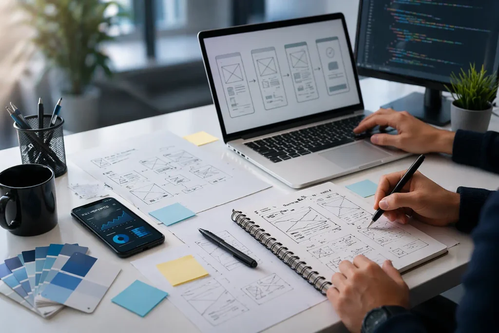 Processus création site web design UX UI développement VisualBiz